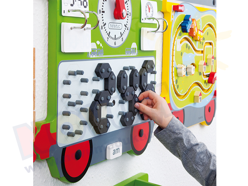 Novum Aplikacja ścienna Wagon zegar