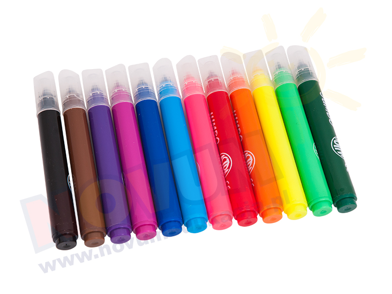 Novum Flamastry Jumbo 12 Kolorów