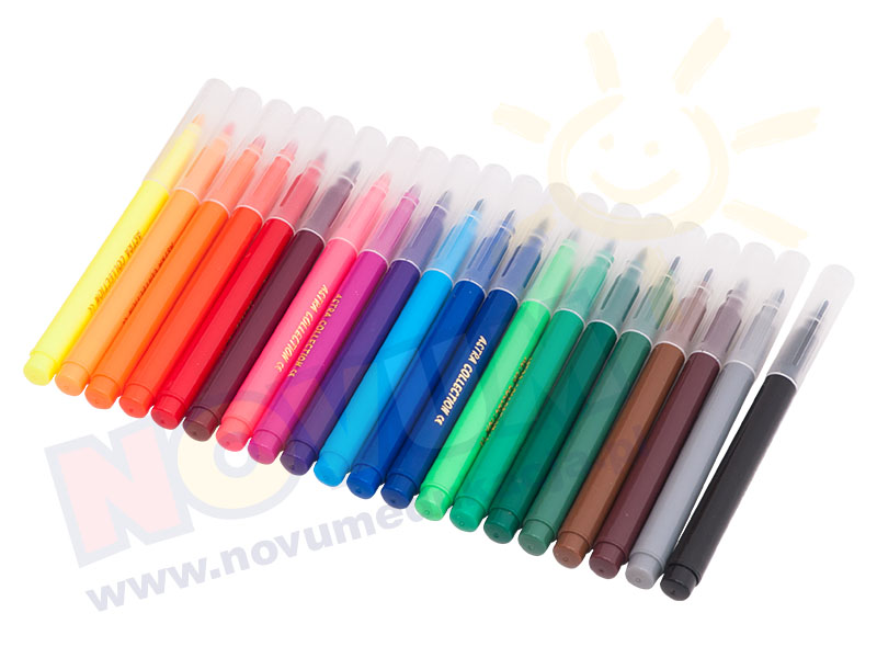 Novum Flamastry stożkowe 20 kolorów