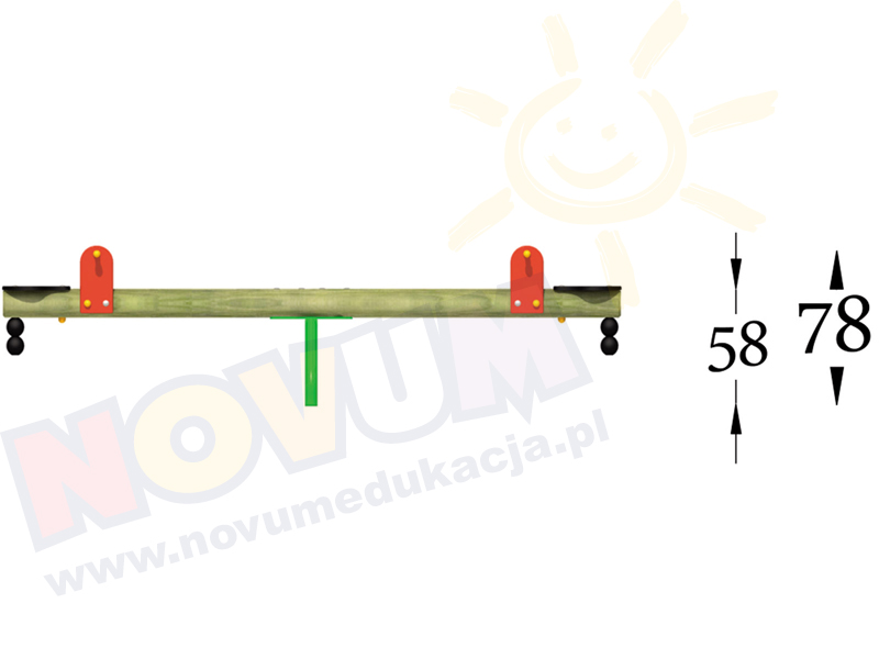 Novum Huśtawka ważka na podstawie metalowej