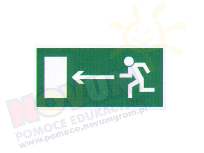 Novum Kierunek do wyjścia drogi ewakuacyjnej w lewo
