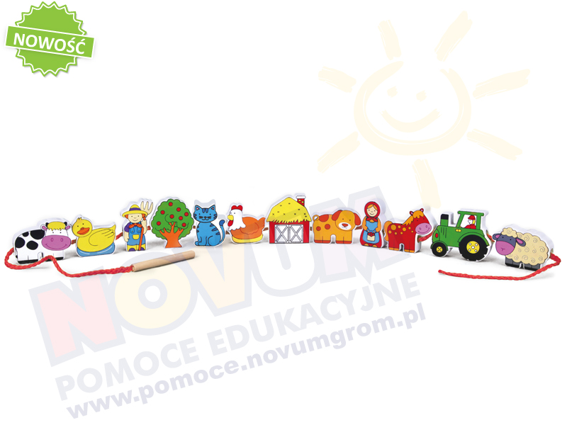 Novum Klocki do nawlekania- farma