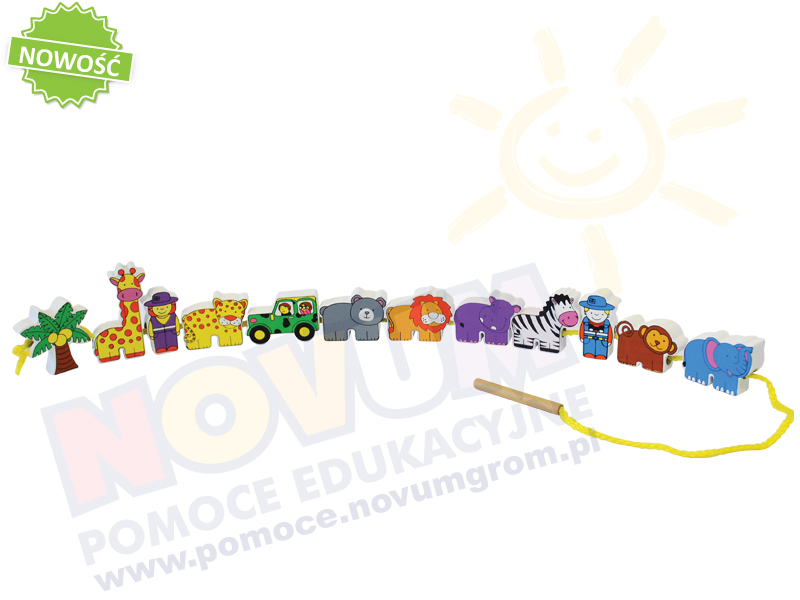 Novum Klocki do nawlekania- safari