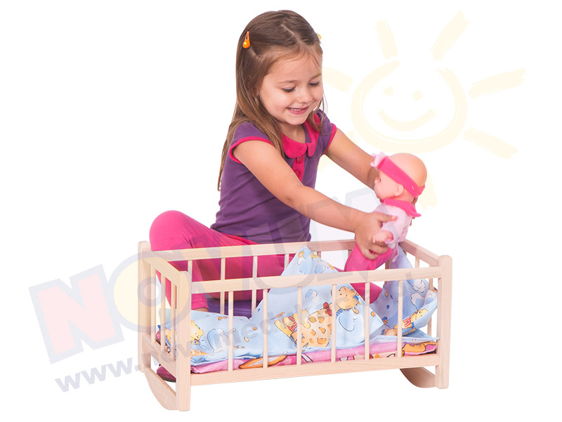 Novum Kołyska drewniana z kpl. pościeli