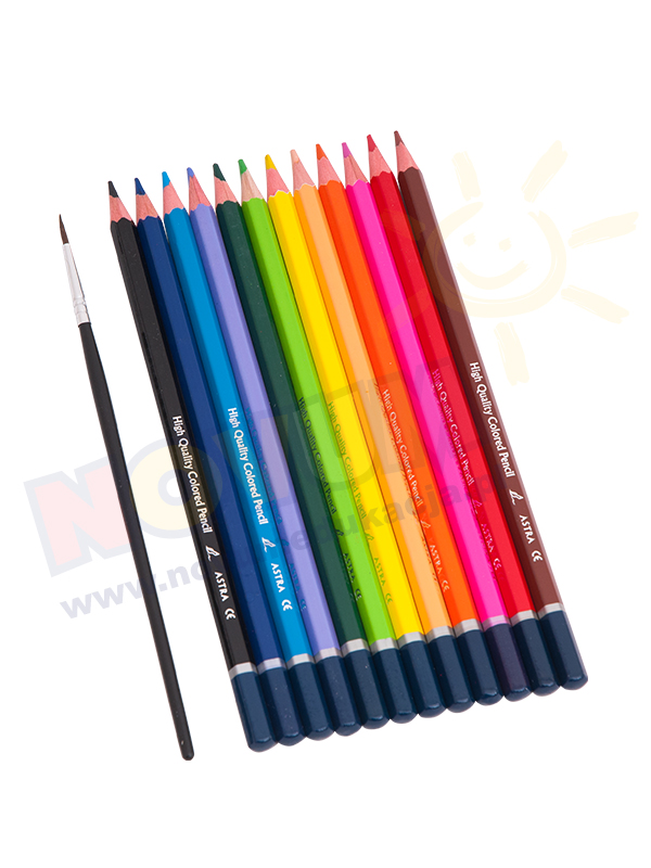 Novum Kredki ołówkowe akwarelowe 12 kolorów