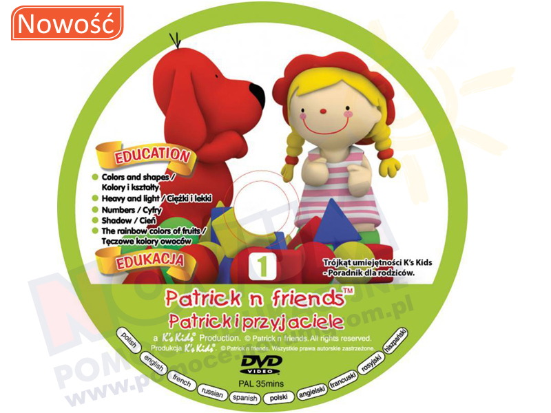 Novum Kreskówki Patrick i przyjaciele - Edukacja - z pacynką Patrikie