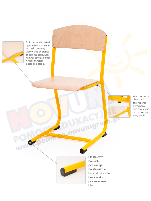 Novum Krzesełko Classic rozmiar 4 - aluminiowy