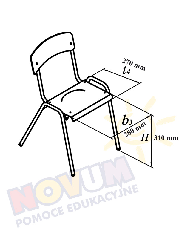 Novum Krzesło Novum wys.31 - aluminiowe