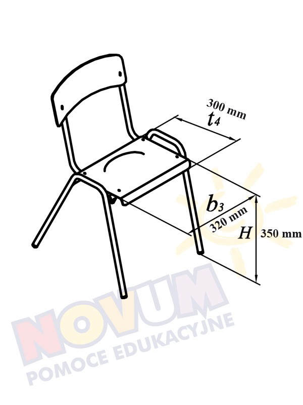 Novum Krzesło Novum wys.35 - aluminiowe