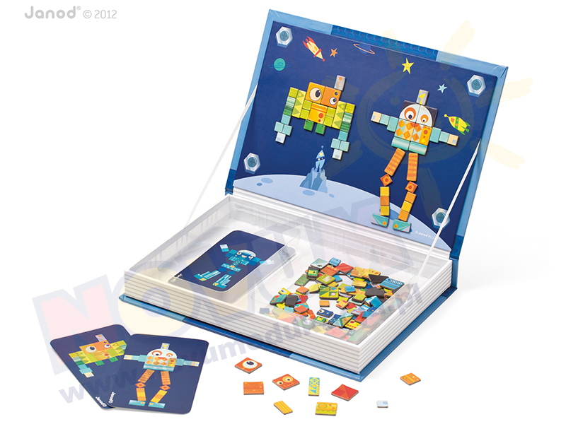 Novum Magnetyczna układanka duża Roboty Magnetibook