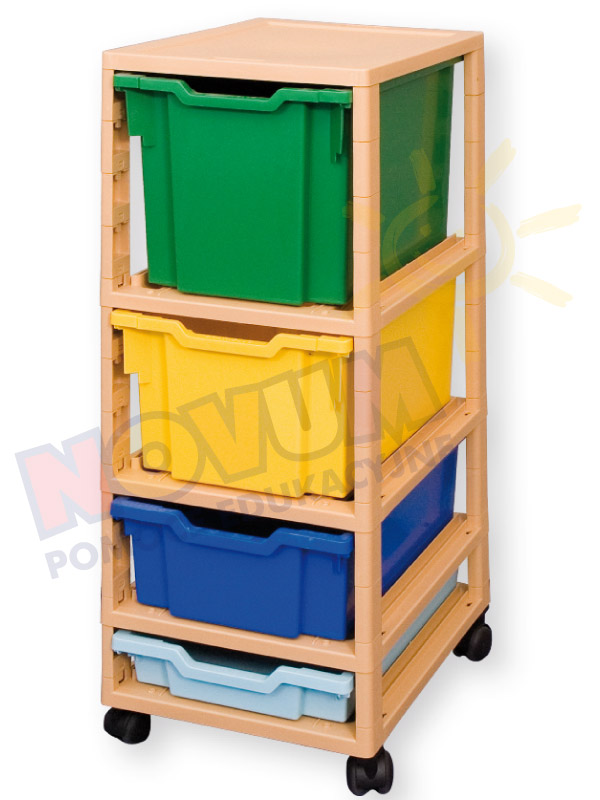 Novum Mały pojemnik G - segment - pastelowy czerwony