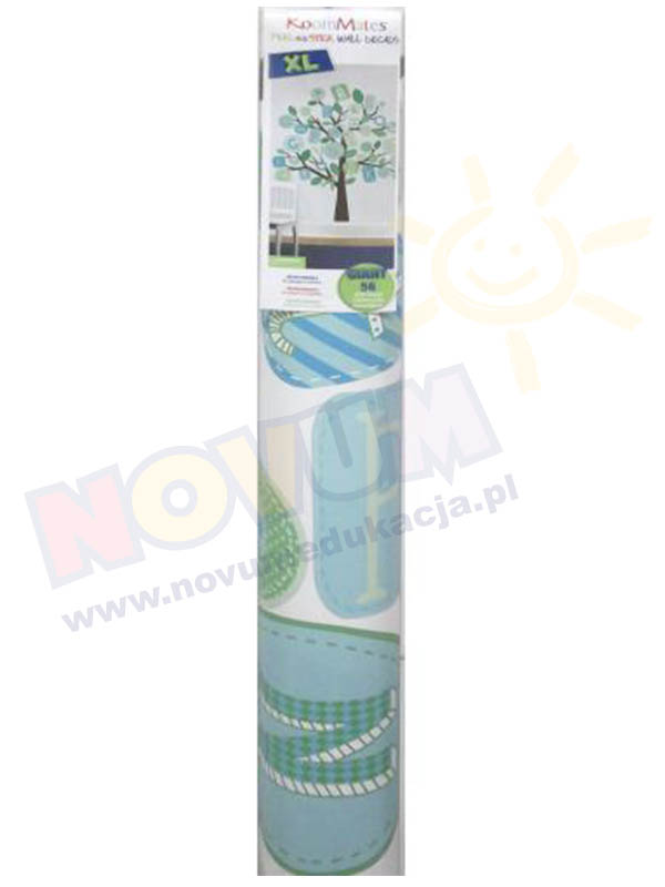 Novum Naklejka Literkowe Drzewo niebieskie