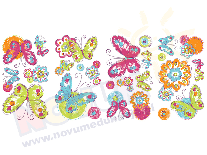 Novum Naklejki na ścianę Kolorowe motyle