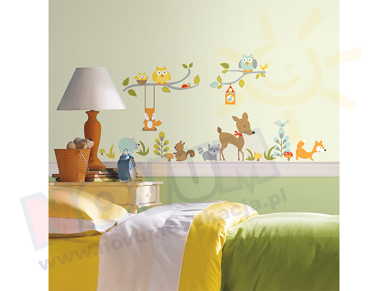 Novum Naklejki na ścianę Zwierzęta z lasu