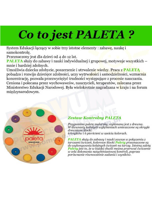 Novum PALETA - Zestaw kontrolny