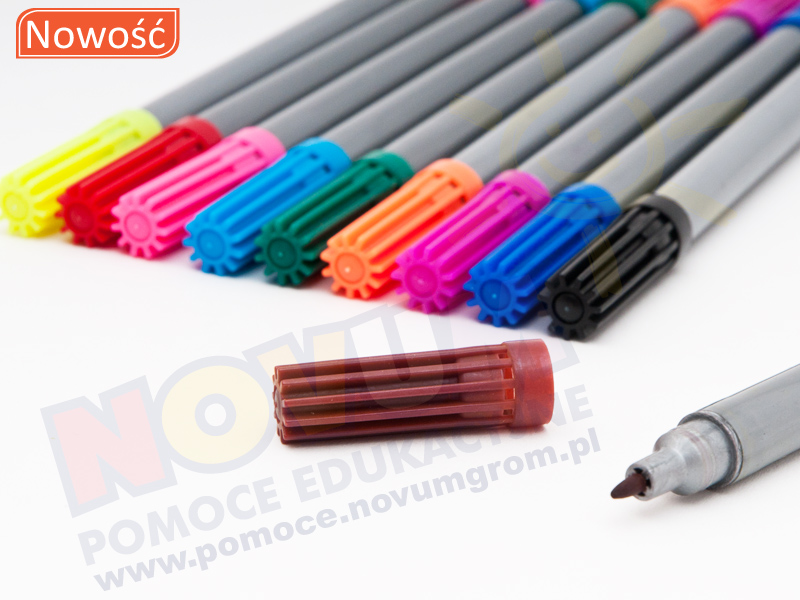 Novum Podwójne flamastry 10 kolorów