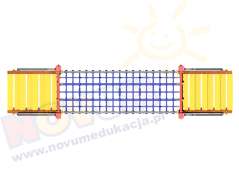Novum Pomost tunelowy z lin ze schodami