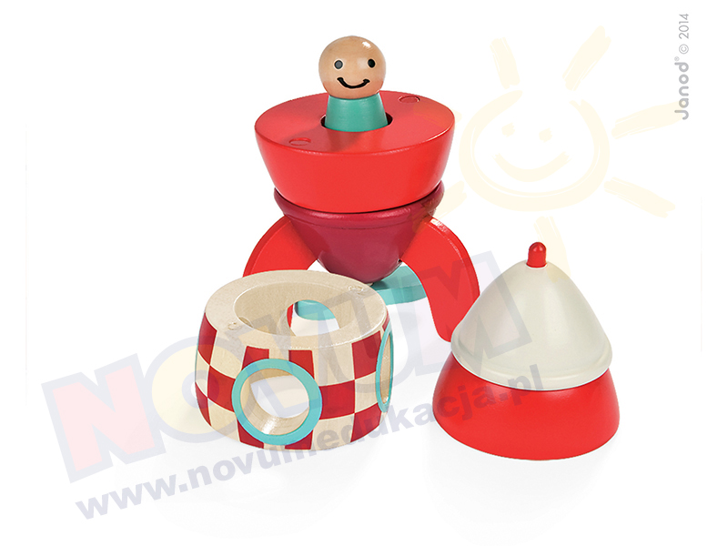 Novum Rakieta drewniana magnetyczna