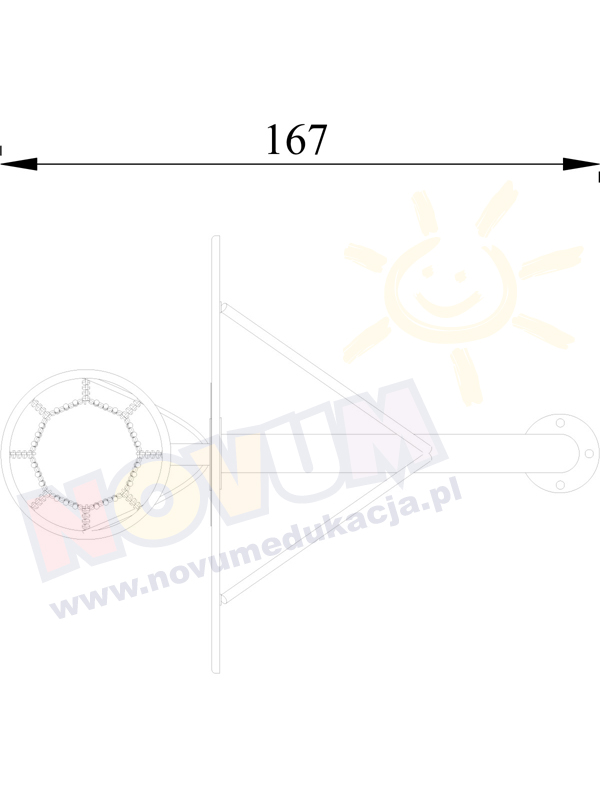 Novum Słup z koszem niskim