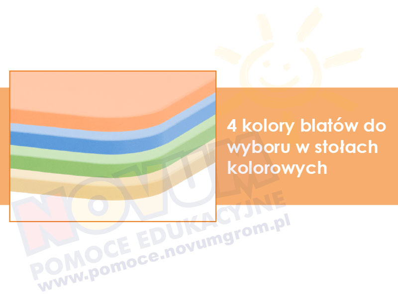 Novum Stół kolorowy kwadratowy pastel - zielony