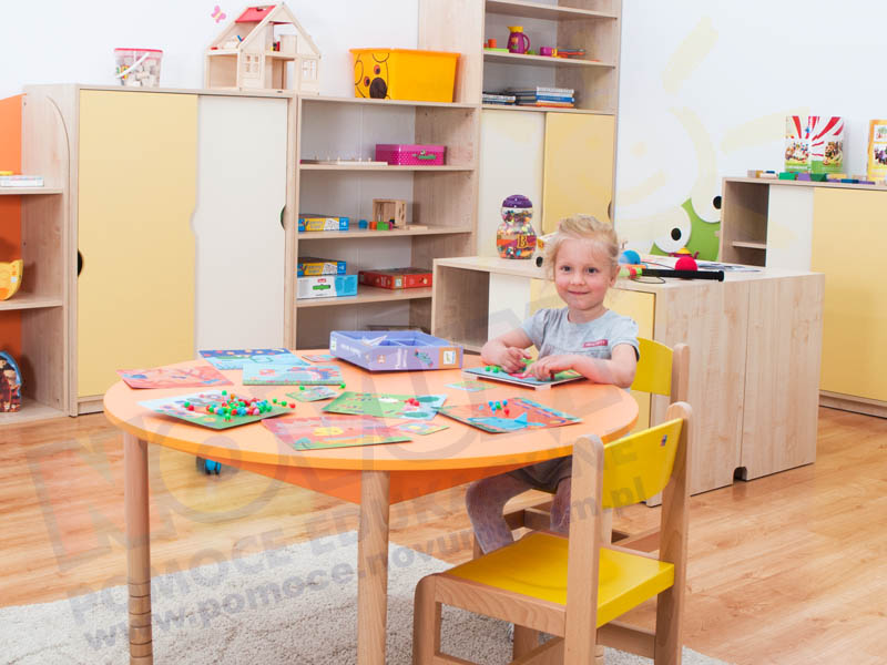 Novum Stół kolorowy prostokątny pastel - żółty