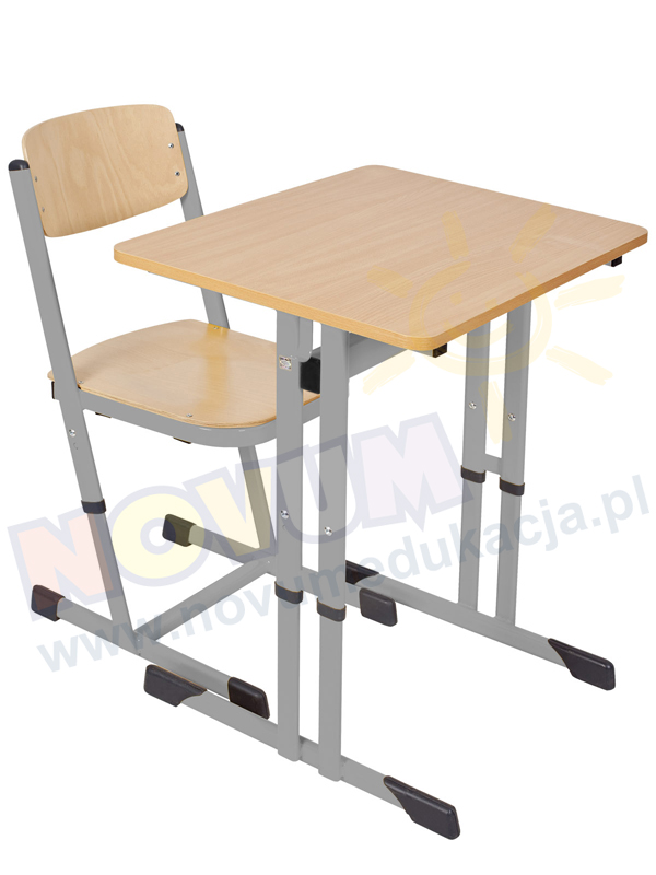 Novum Stolik pojedynczy regulowany typu C wysokość od 64 do 76 cm - aluminium