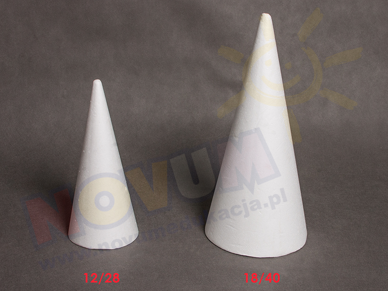 Novum Stożek styropianowy 12/28 cm