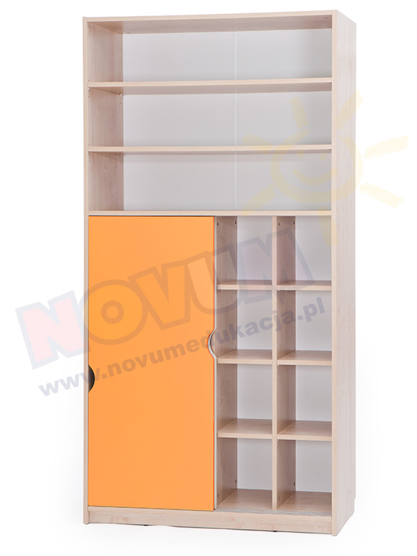 Novum Szafka Feria z przesuwnymi drzwiami wysoka, wanilia-orange