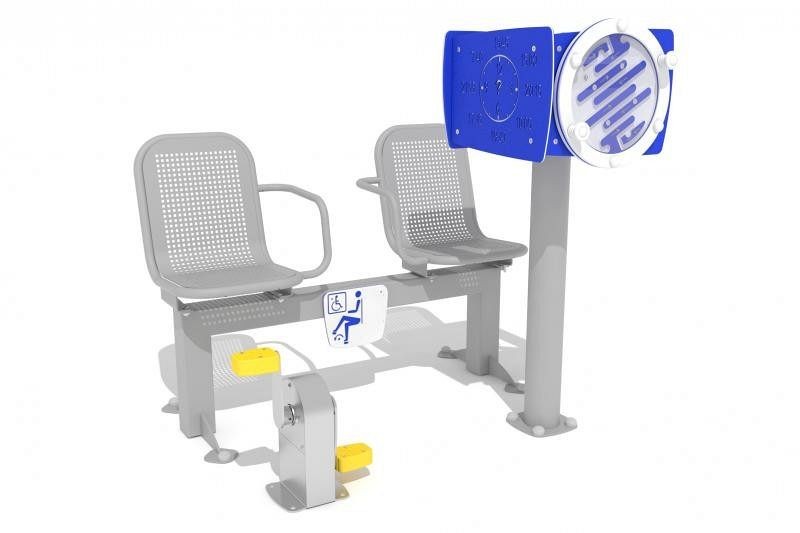 Inter Play Zestaw podwójny ławka z tablicami i rowerkiem (AO-016)